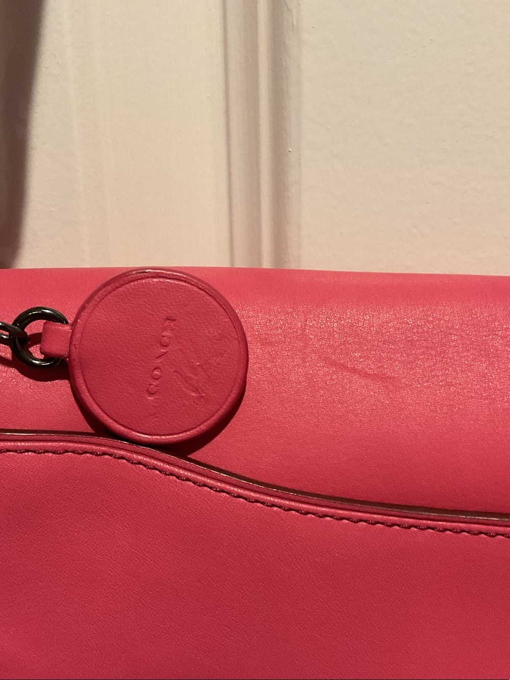 Coach Hot Pink Leather Crossbody with Turn-Lock - Picture 5 of 12